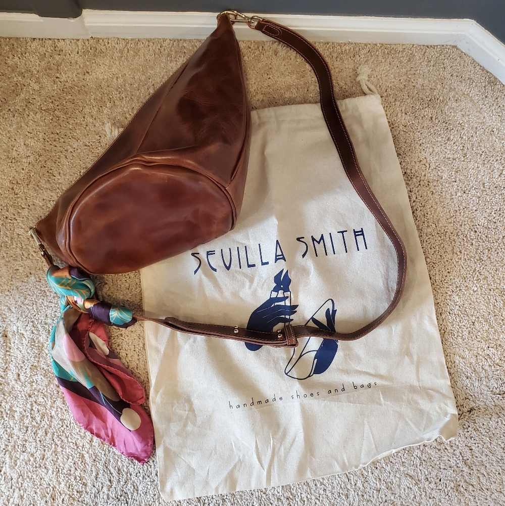 Sevilla Smith Brand New Marisol Shoulder or Crossbody Bag with Vintage Scarf